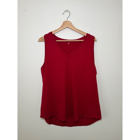 Amazon Tops - Women's Basic V-Neck Tank Top – Red – Women's XXL – NWOT